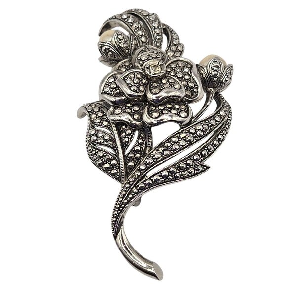 Kenneth J Lane KJL Avon 90s Flower Swirl Stmt Elegant Romantic Brooch Pin - Picture 6 of 16